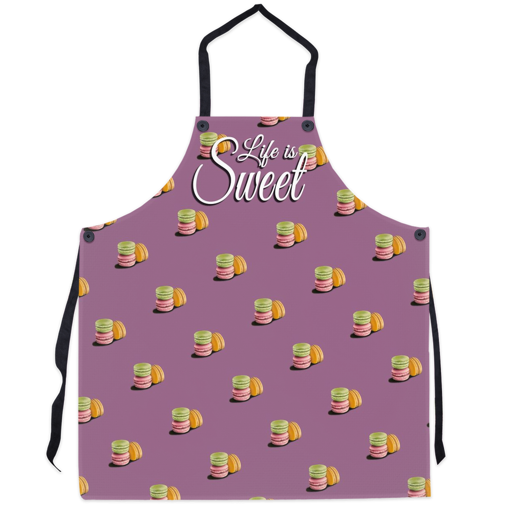 Macaroon polka dot, Apron, plum – The Monique Legault Studio Store